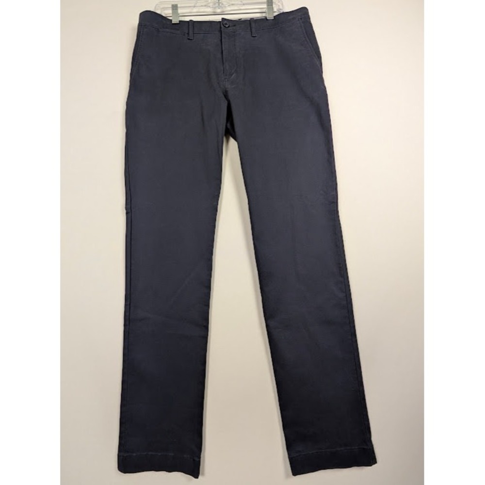 J. Crew 484 Slim Chino Pants Mens 34x34 (Fits 37x33.5) Navy Blue Stretch